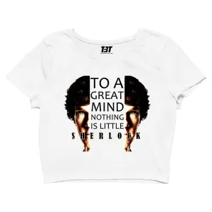 Sherlock Crop Top - To A Great Mind