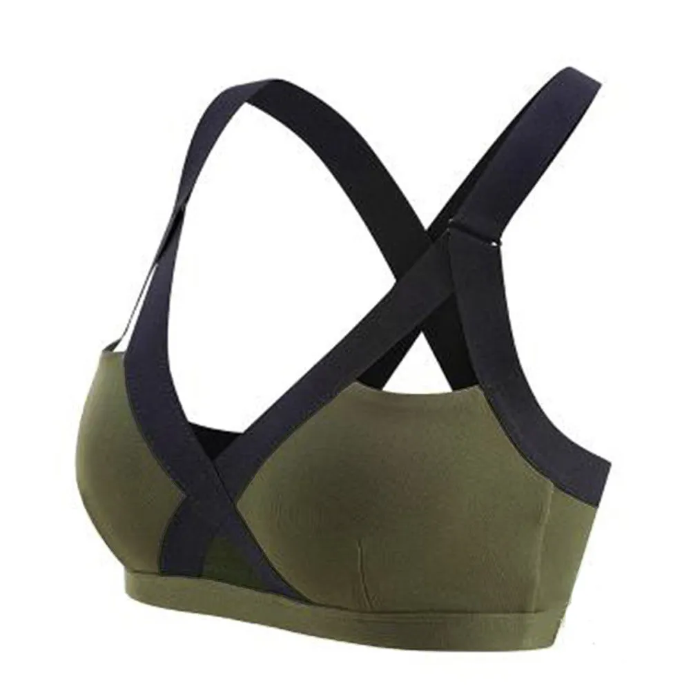 Shockproof sports bra running without rims