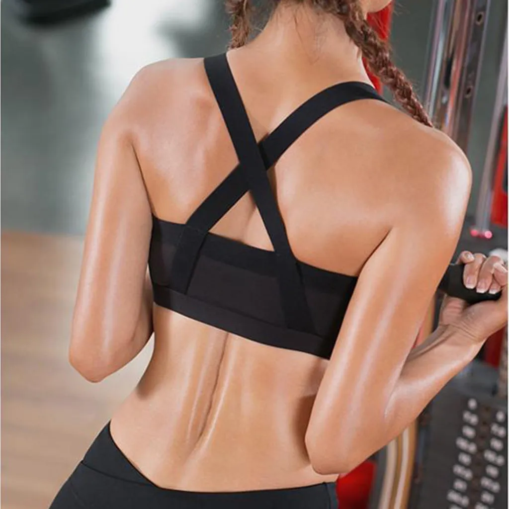 Shockproof sports bra running without rims