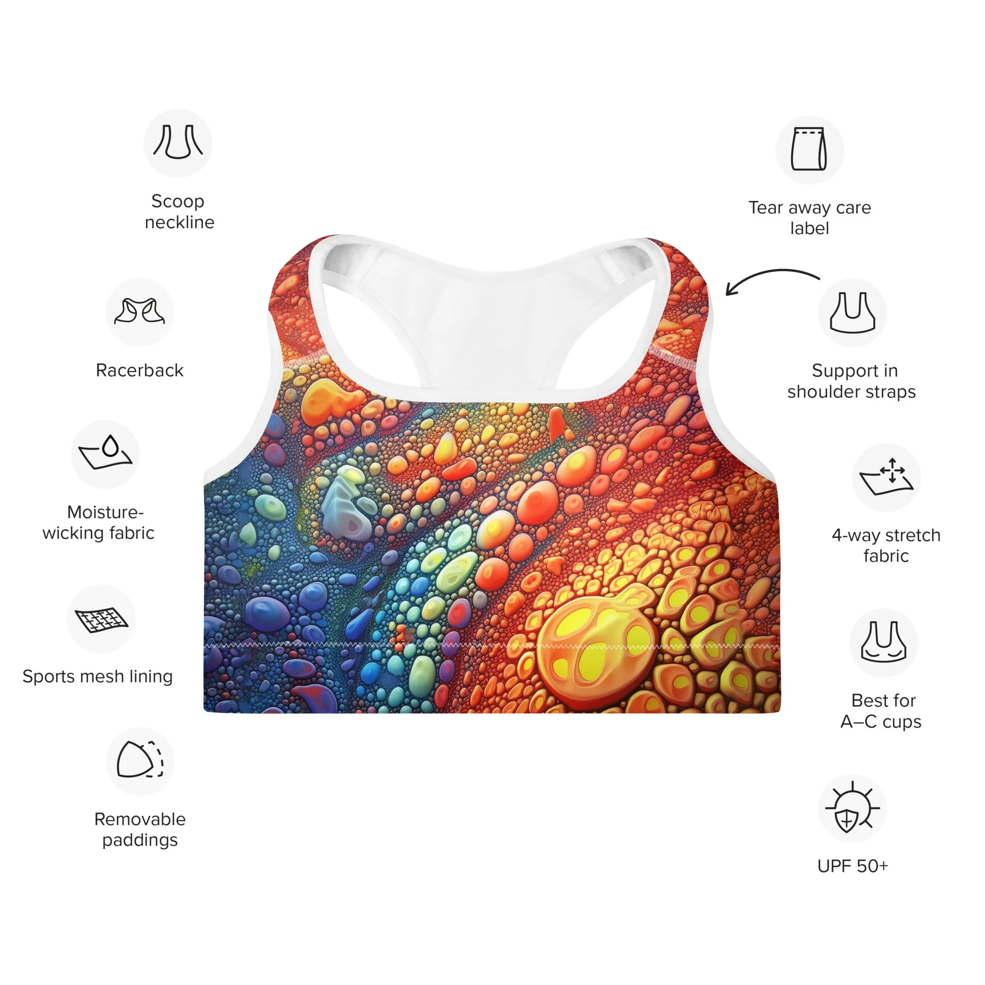 Sports Bra Rainbow Surface