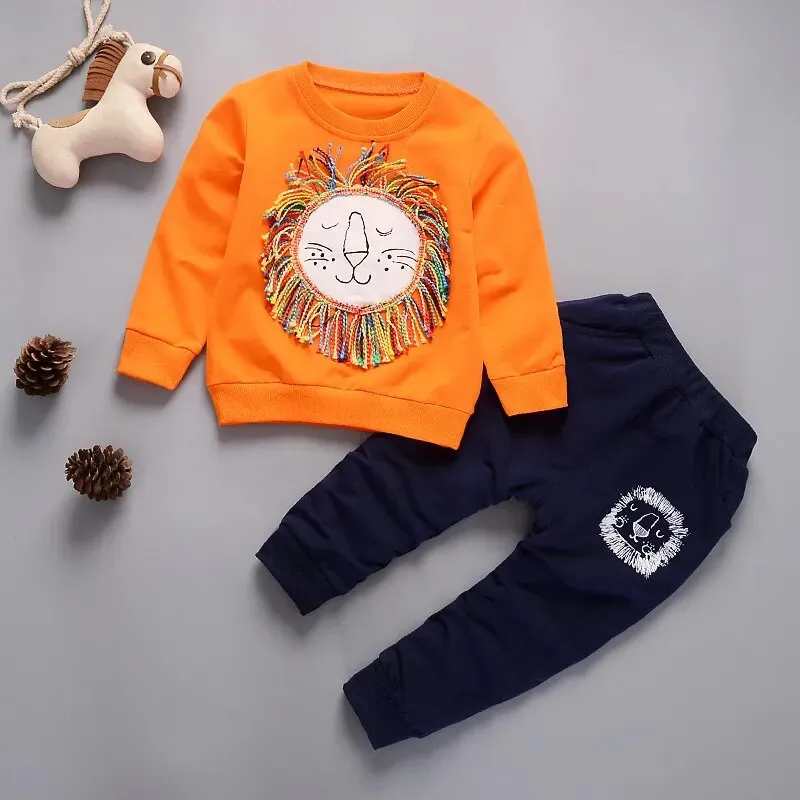 Spring Autumn Girl/Boys Shirt Pants 2Pcs Casual Tracksuit*