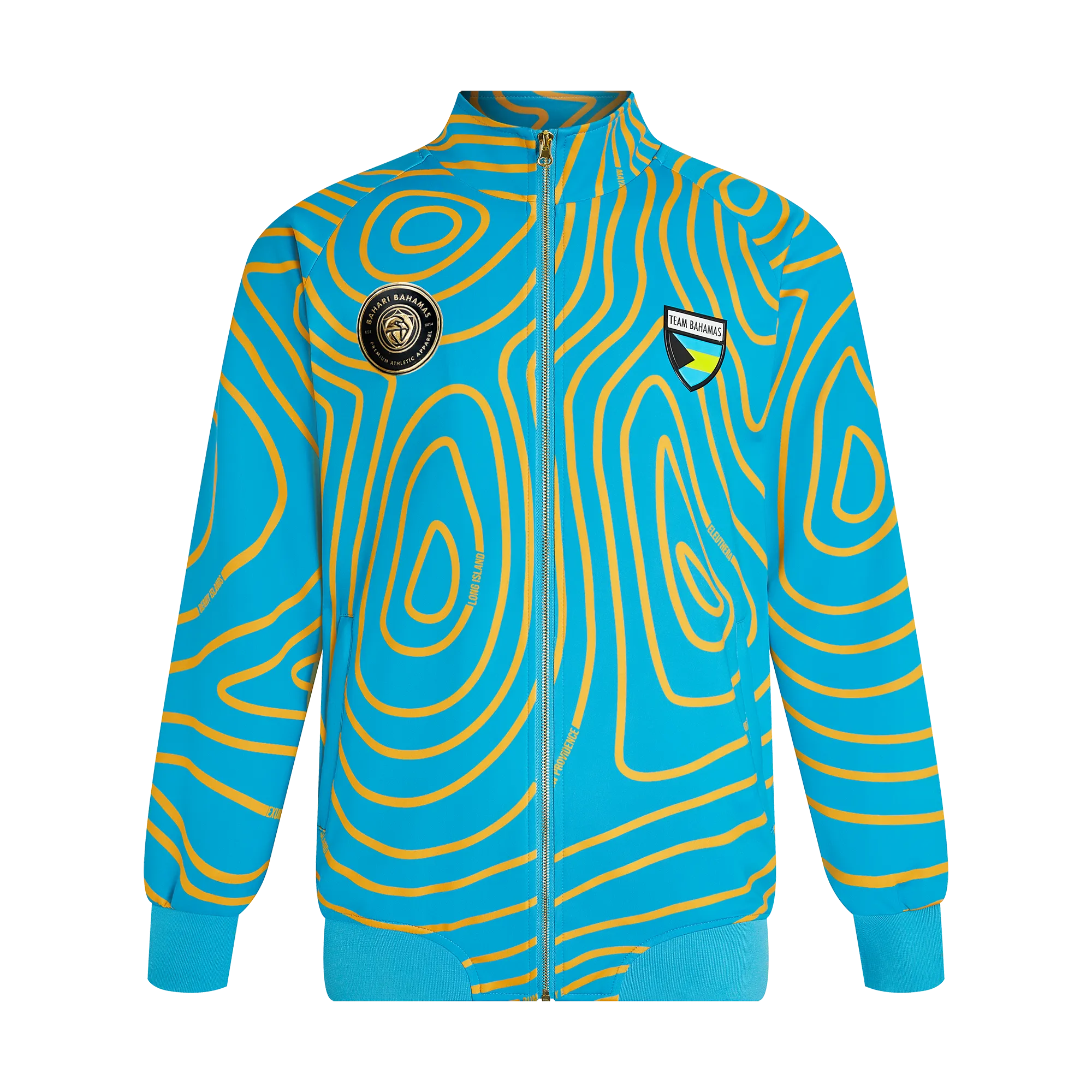 TEAM BAHAMAS TRACK JACKET-AQUA