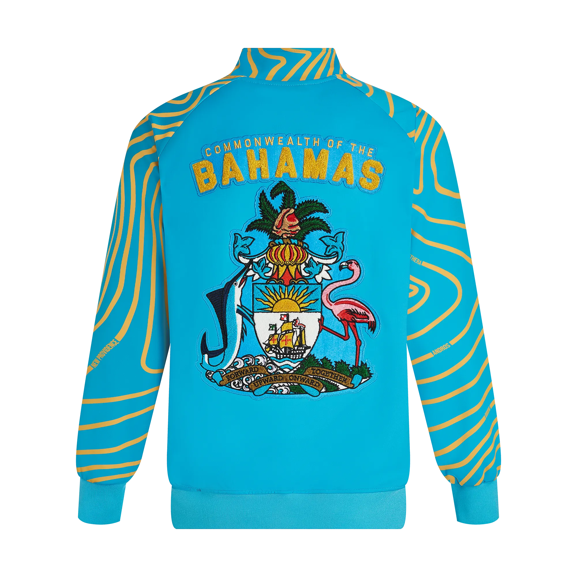 TEAM BAHAMAS TRACK JACKET-AQUA