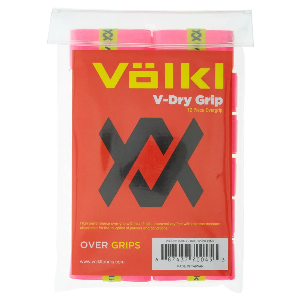 V-Dry Tennis Overgrip 12 Pack Pink