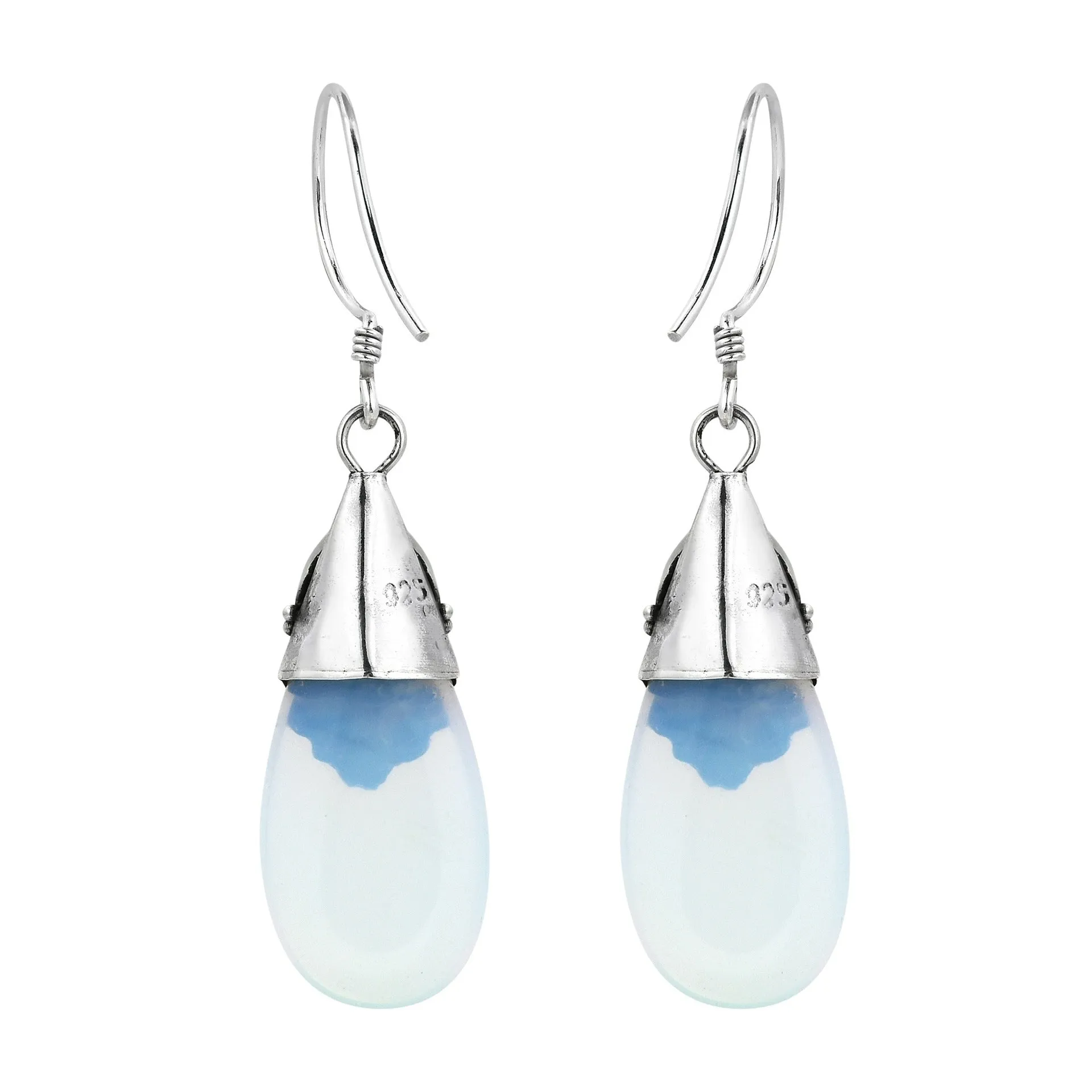 White Moonstone Earrings