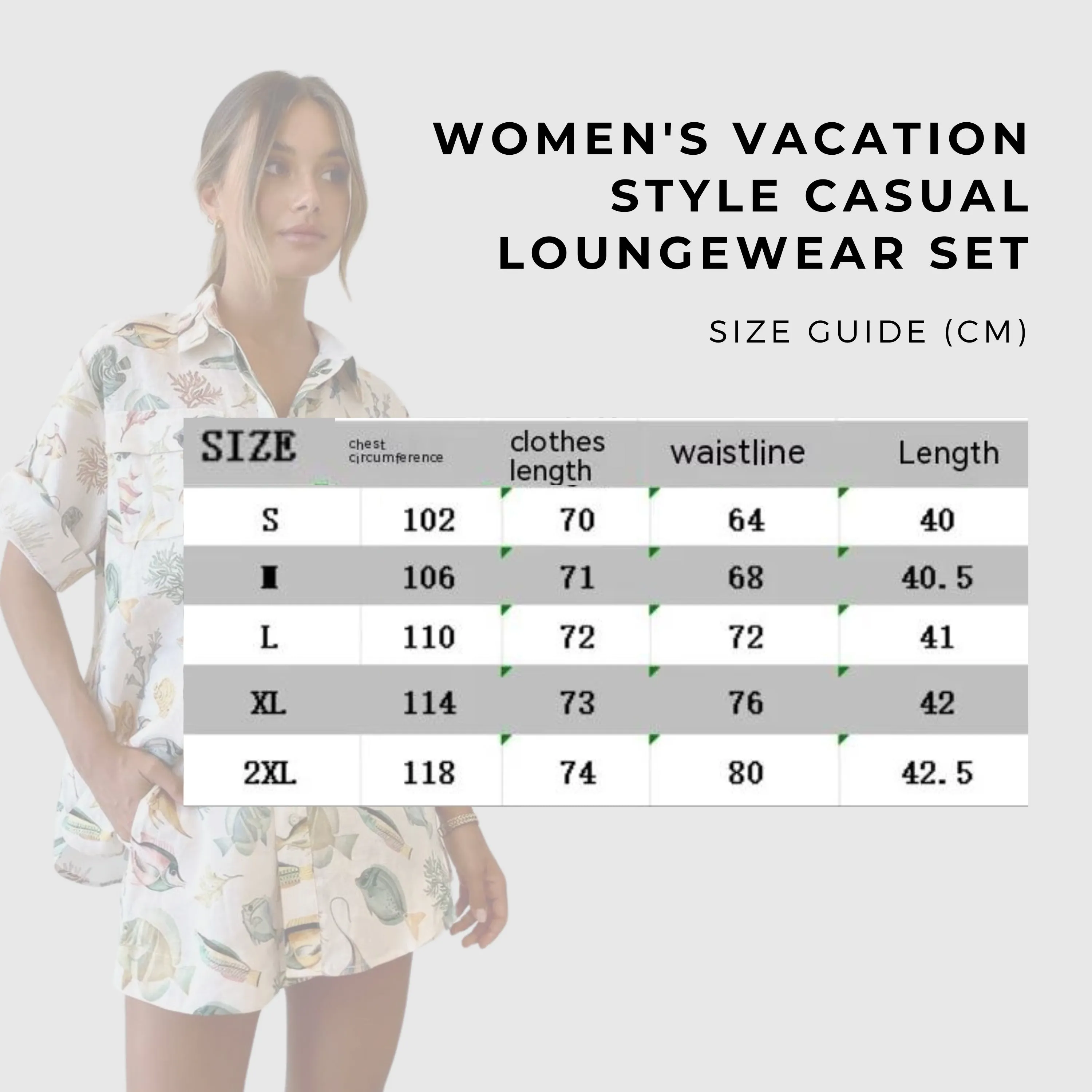 Women's Vacation Style Casual Loungewear Set