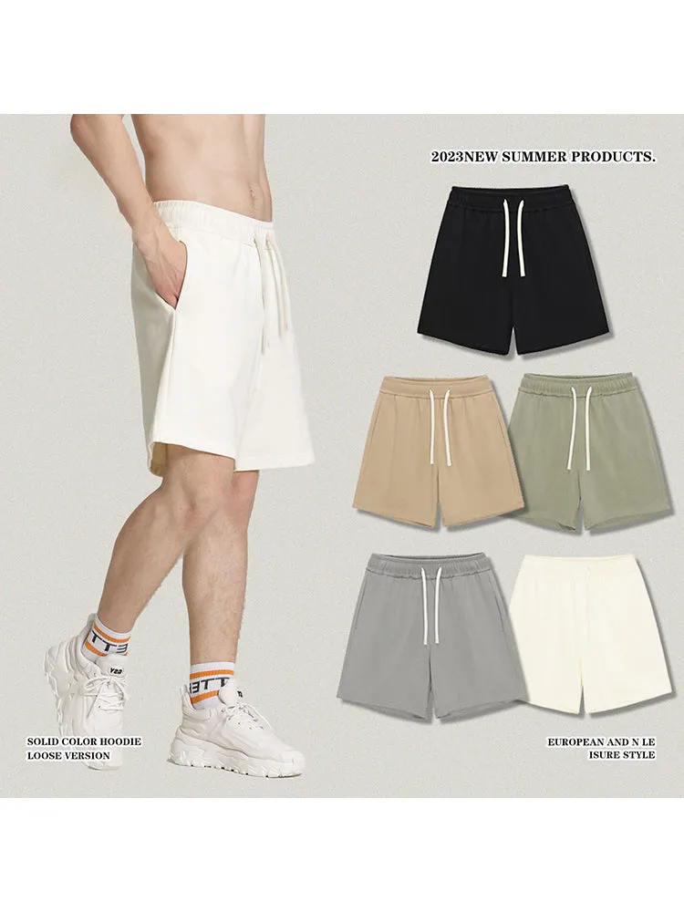 Wool Thread Waist Casual Loose Sporty Athletic Shorts