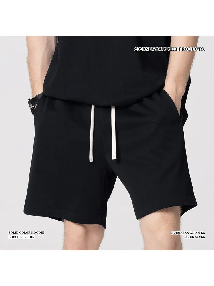 Wool Thread Waist Casual Loose Sporty Athletic Shorts